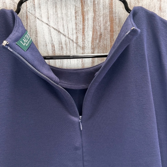 Lauren Ralph Lauren Women Layered Bullion Patch Crest Logo Top Navy Blue XL - Picture 6 of 6